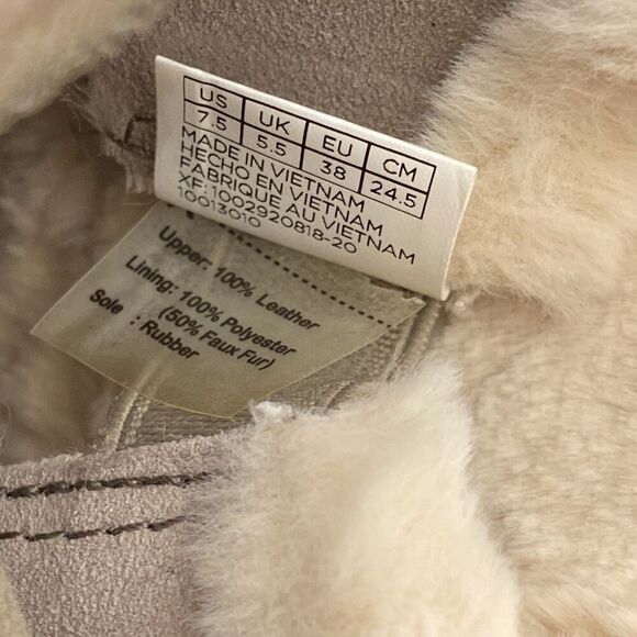 Toms Women's Tan Sunrise Suede Shearling Lined Slip On Mule Sneakers Size 7.5 - Picture 9 of 9